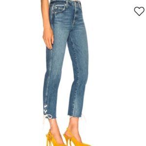 AMO Babe Love Note High Rise Ankle Slim Jeans 28